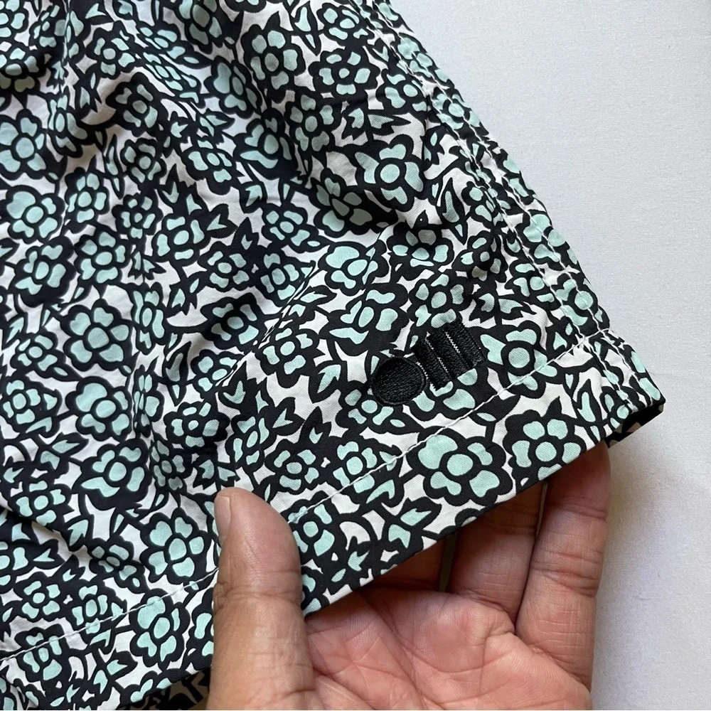 SOLID & STRIPED men’s white green‎ floral print swim trunks shorts